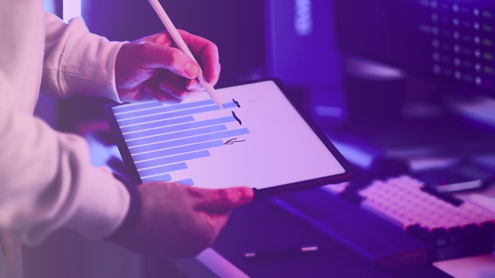 Data management and analytics dashboards used for business decision-making